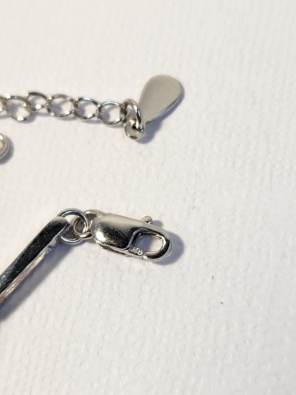 Genuine Diamond Accents Infinity Bracelet 7” 925 90s Tennis Bracelet VTG - Picture 4 of 10
